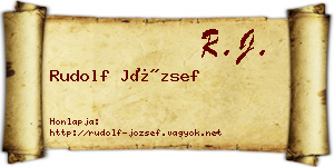 Rudolf József névjegykártya
