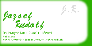 jozsef rudolf business card