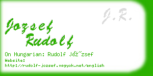 jozsef rudolf business card